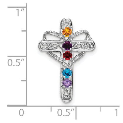 14K Weißgold Kreuz-Anhänger mit echter Mutterperle