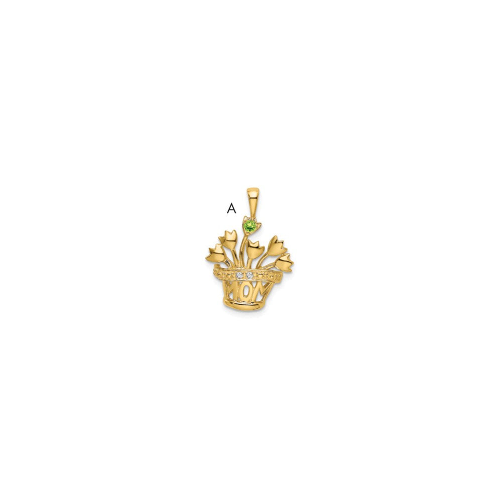 14K Diamant-Anhänger für Mütter mit echten AA-Diamanten