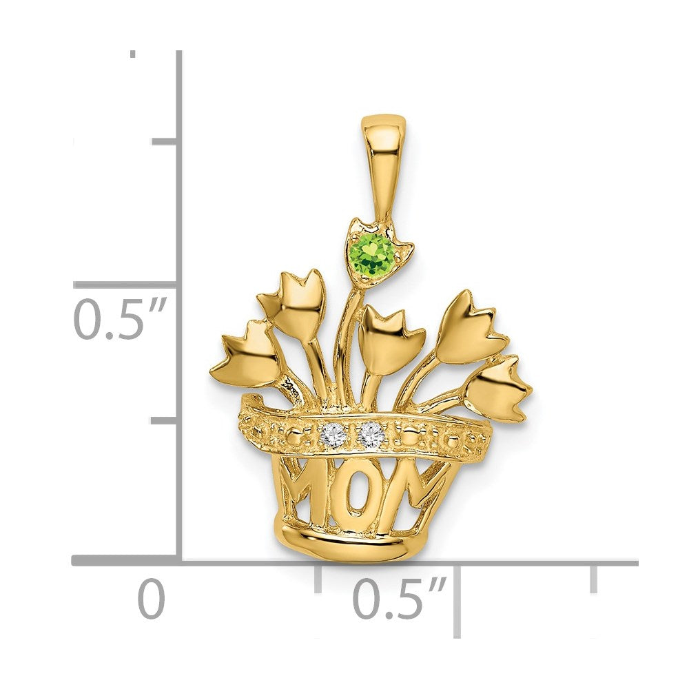 14K Diamant-Anhänger für Mütter mit echten AA-Diamanten