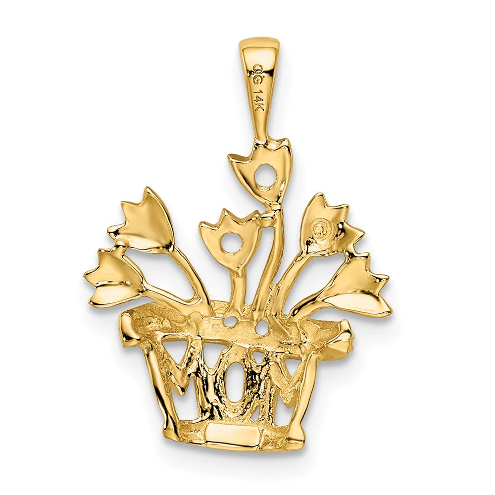 14K Echter AAA-Diamant Anhänger für Mütter