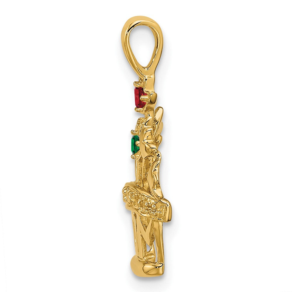 14K Mutter-Anhänger mit echten natürlichen Diamanten