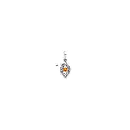 14K Weißgold Familie Schmuck Diamant Halb-set Anhänger