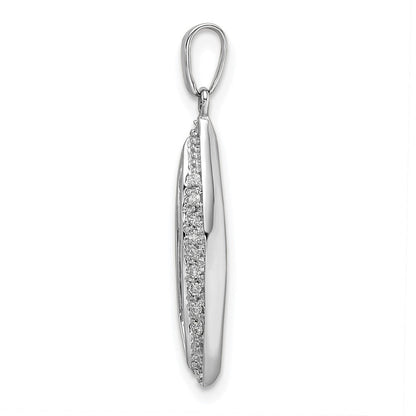 14K Weißgold Familie Schmuck Echt Stein & Diamant Set Anhänger