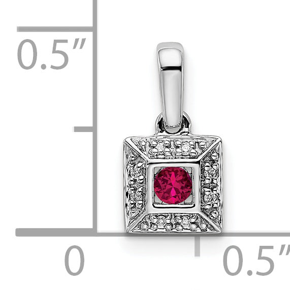 14K Weißgold Familie Schmuck Diamant Halb-set Anhänger