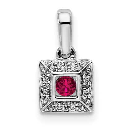 14K Weißgold Familie Schmuck Diamant Halb-set Anhänger
