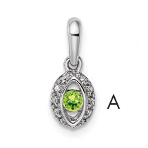 14K Weißgold Familie Schmuck Diamant Halb-set Anhänger