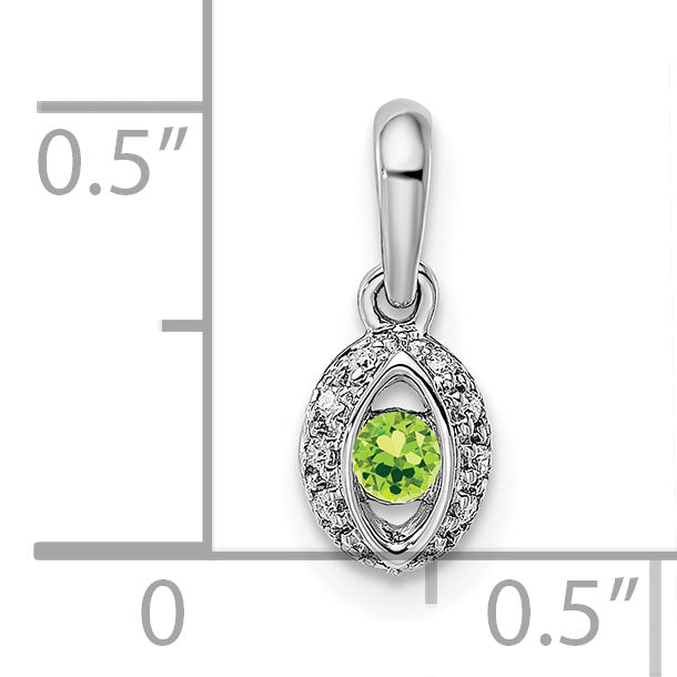 14K Weißgold Familie Schmuck Diamant Halb-set Anhänger