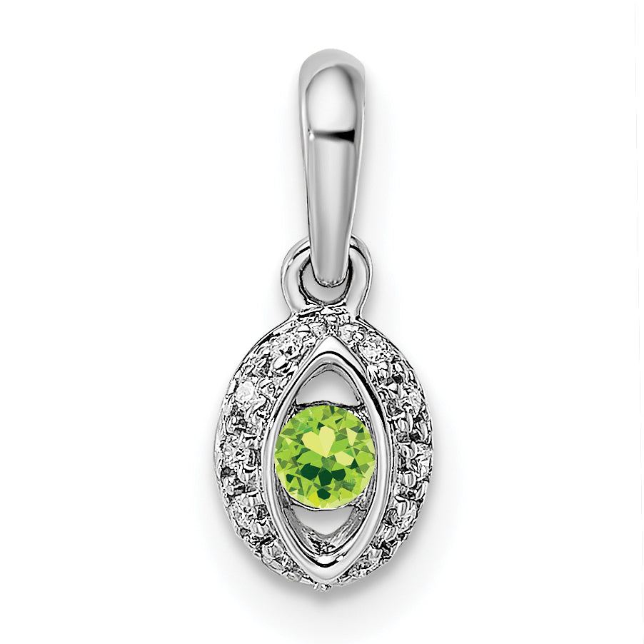 14K Weißgold Familie Schmuck Diamant Halb-set Anhänger