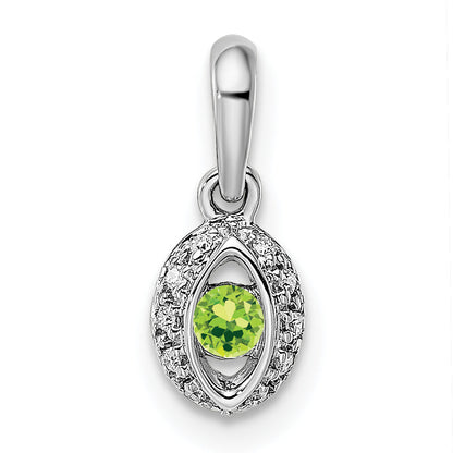 14K Weißgold Familie Schmuck Diamant Halb-set Anhänger