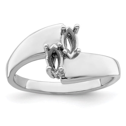 14K Weißgold Personalisiert 2 Name Synthetisch Stein Couple Ring