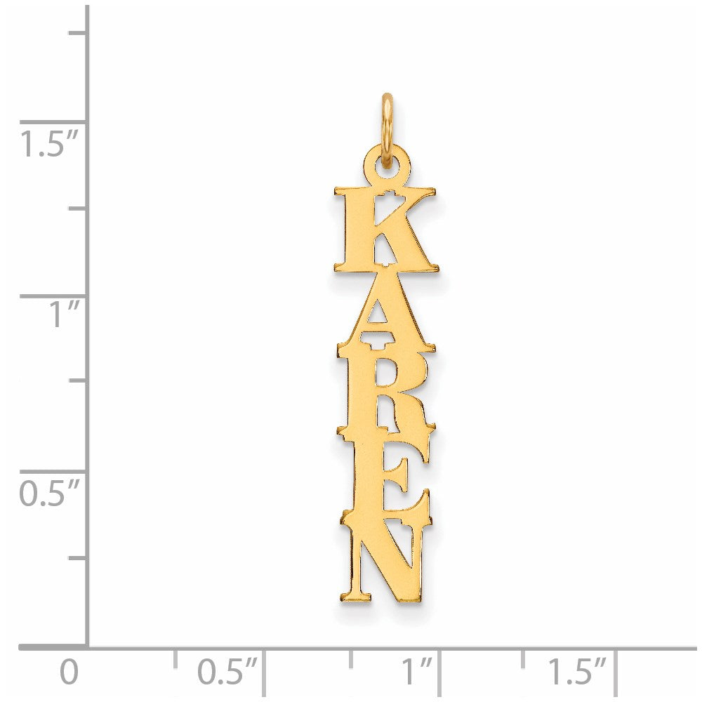 14K Gelbgold Name Platte Charm