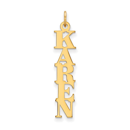 14K Gelbgold Name Platte Charm