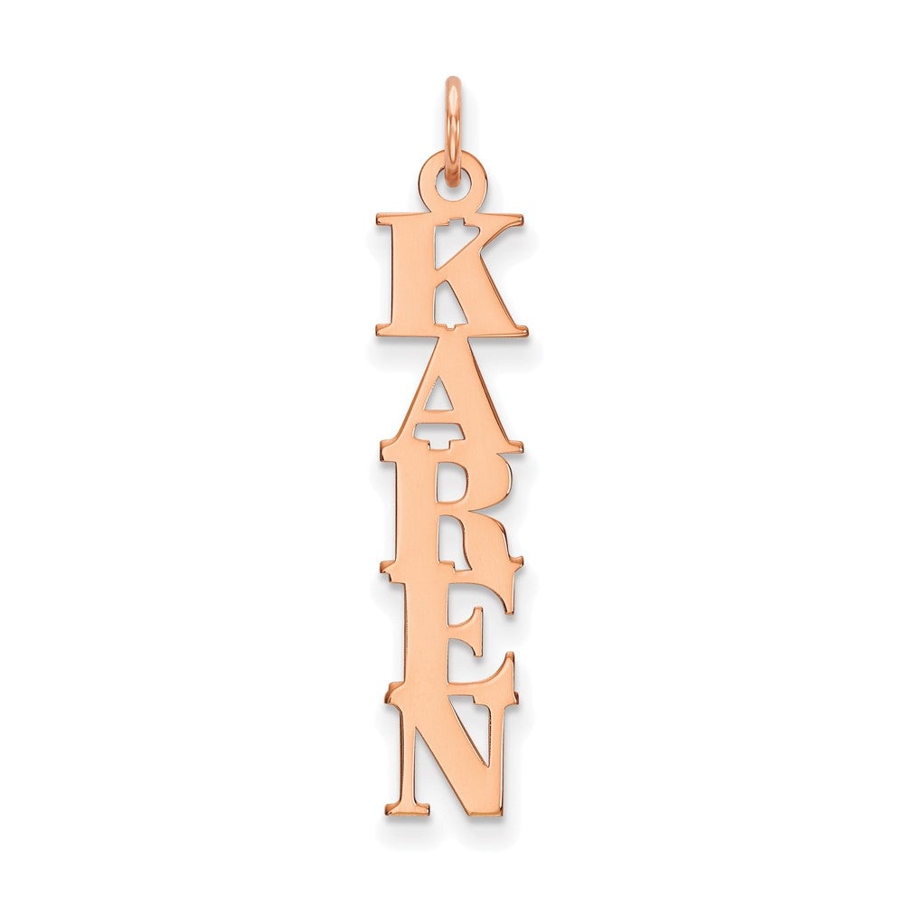 14K Roségold Name Platte Charm