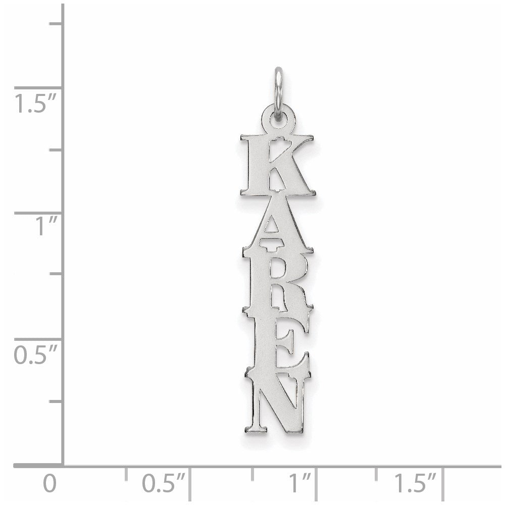 14K Weißgold Name Platte Charm
