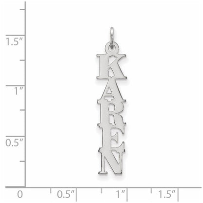 14K Weißgold Name Platte Charm