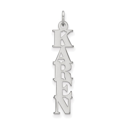 Sterlingsilber Silber/rhodiniert Name Platte Charm