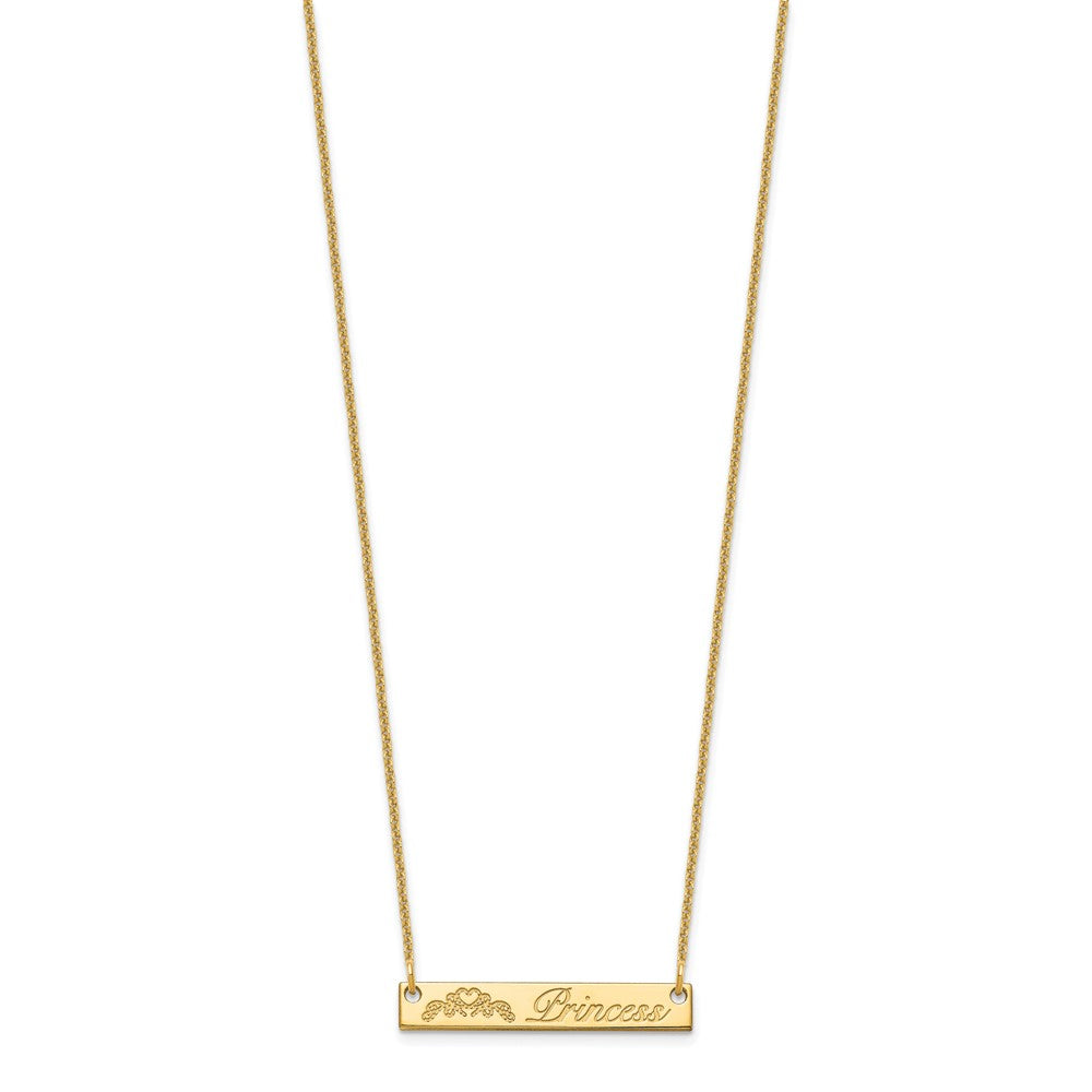 14K Gelbgold Klein Customized Stab Halskette