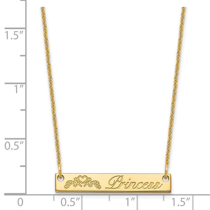 14K Gelbgold Klein Customized Stab Halskette