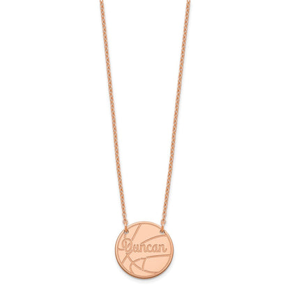 Roségoldbeschichtet Sterlingsilber /rose Klein Customized Kreis Halskette