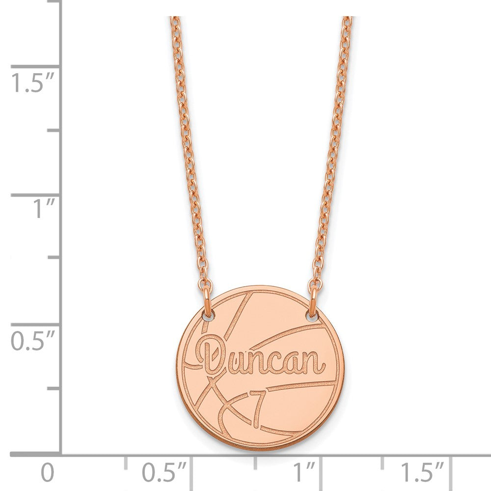 Roségoldbeschichtet Sterlingsilber /rose Klein Customized Kreis Halskette