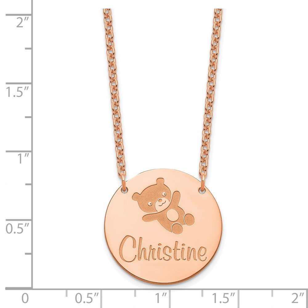 Vergoldet Sterlingsilber /rose Mittel Customized Kreis Halskette