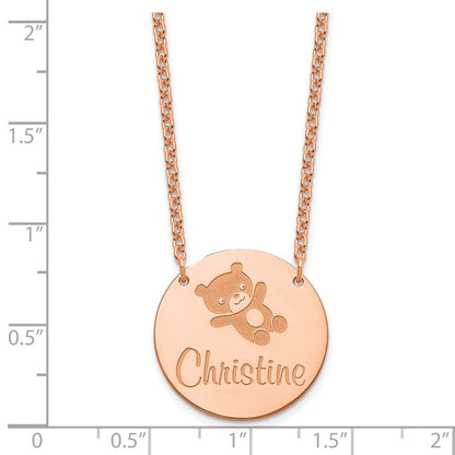 Vergoldet Sterlingsilber /rose Mittel Customized Kreis Halskette