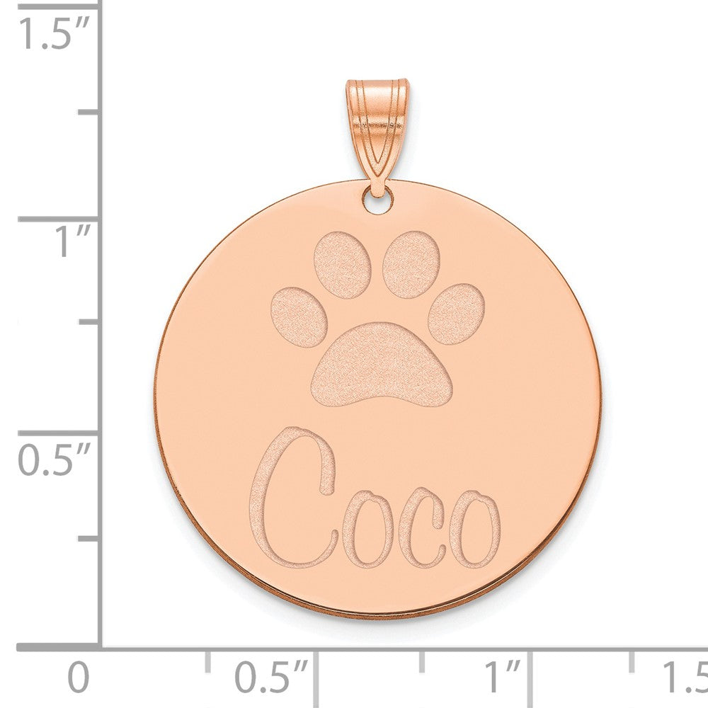 Roségoldbeschichtet Sterlingsilber /rose Groß Customized Kreis Anhänger