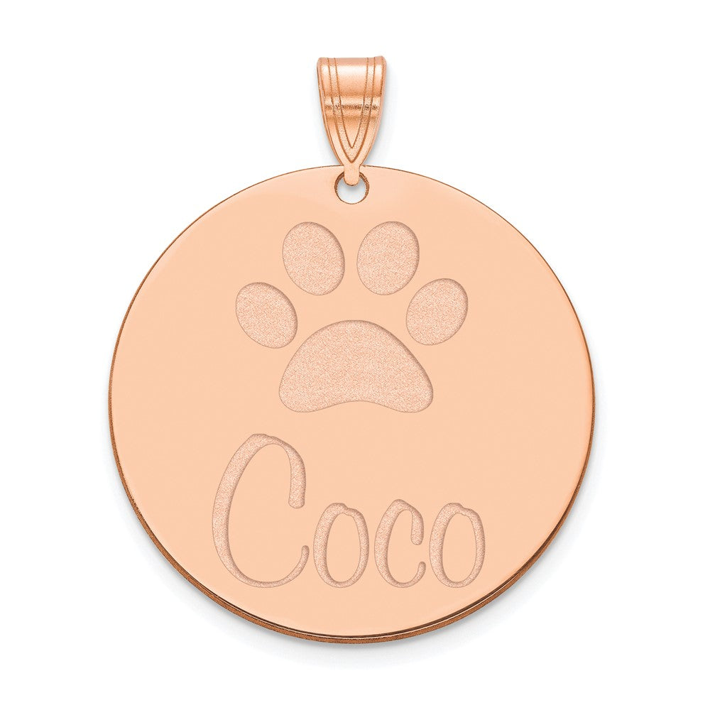 Roségoldbeschichtet Sterlingsilber /rose Groß Customized Kreis Anhänger