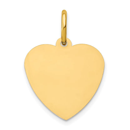 14K Gelbgold Klein Herz Plättchen Name Charm