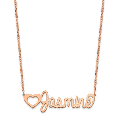 Roségoldbeschichtet Sterlingsilber /rose Groß Customized Name Platte Halskette