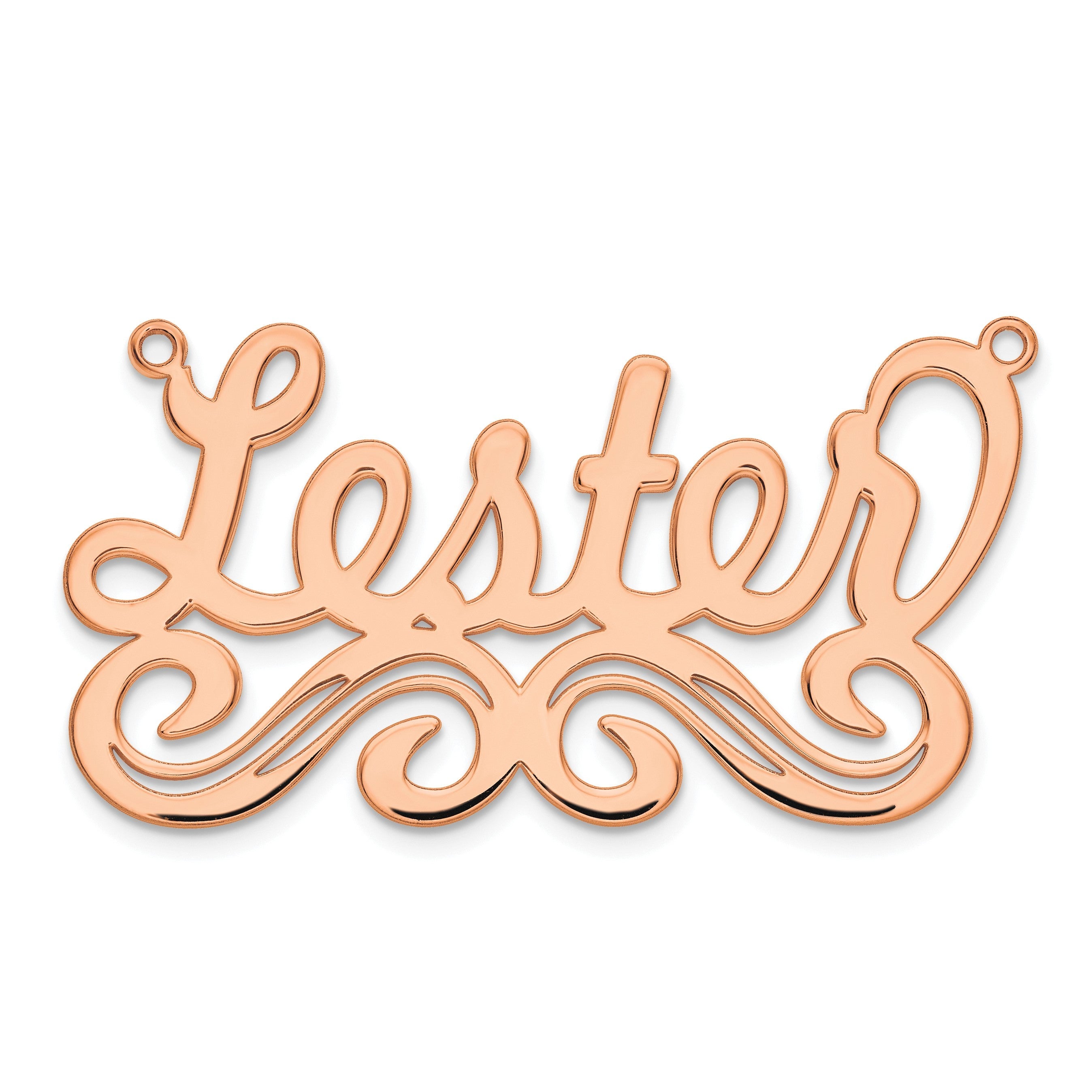 Roségoldbeschichtet Sterlingsilber /rose Groß Poliert Name Platte
