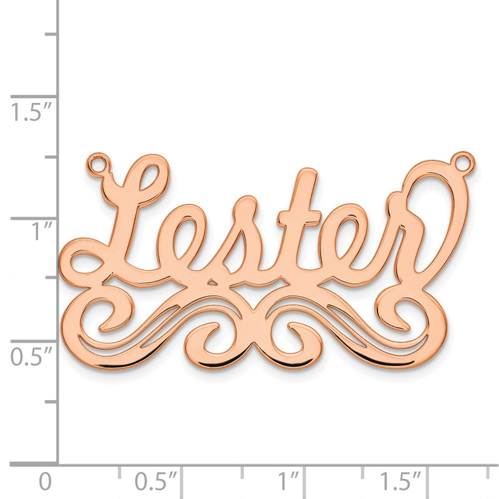 Roségoldbeschichtet Sterlingsilber /rose Groß Poliert Name Platte