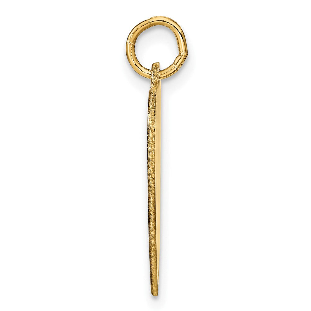 14K Gelbgold Herz Plättchen Name Charm