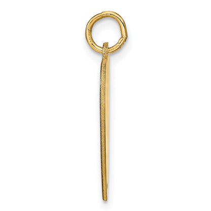 14K Gelbgold Herz Plättchen Name Charm
