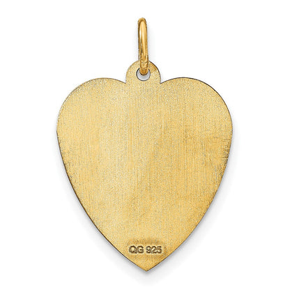14K Gelbgold Herz Plättchen Name Charm