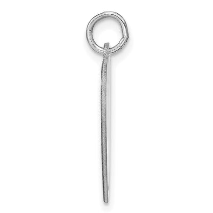 14K Weißgold 14K Weißgold Herz Plättchen Name Charm
