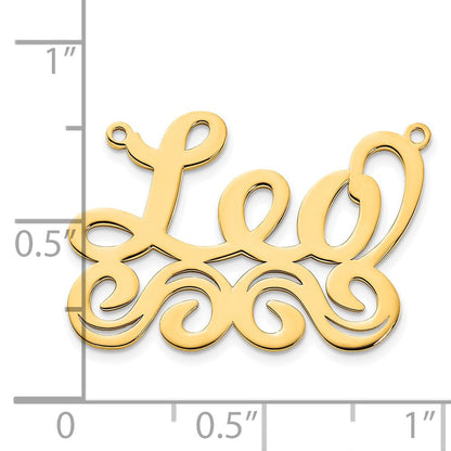 14K Gelbgold Mittel Poliert Name Platte