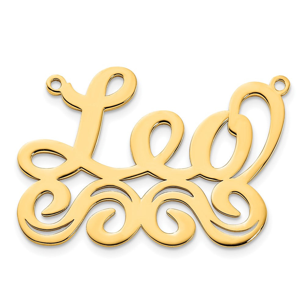 14K Gelbgold Mittel Poliert Name Platte