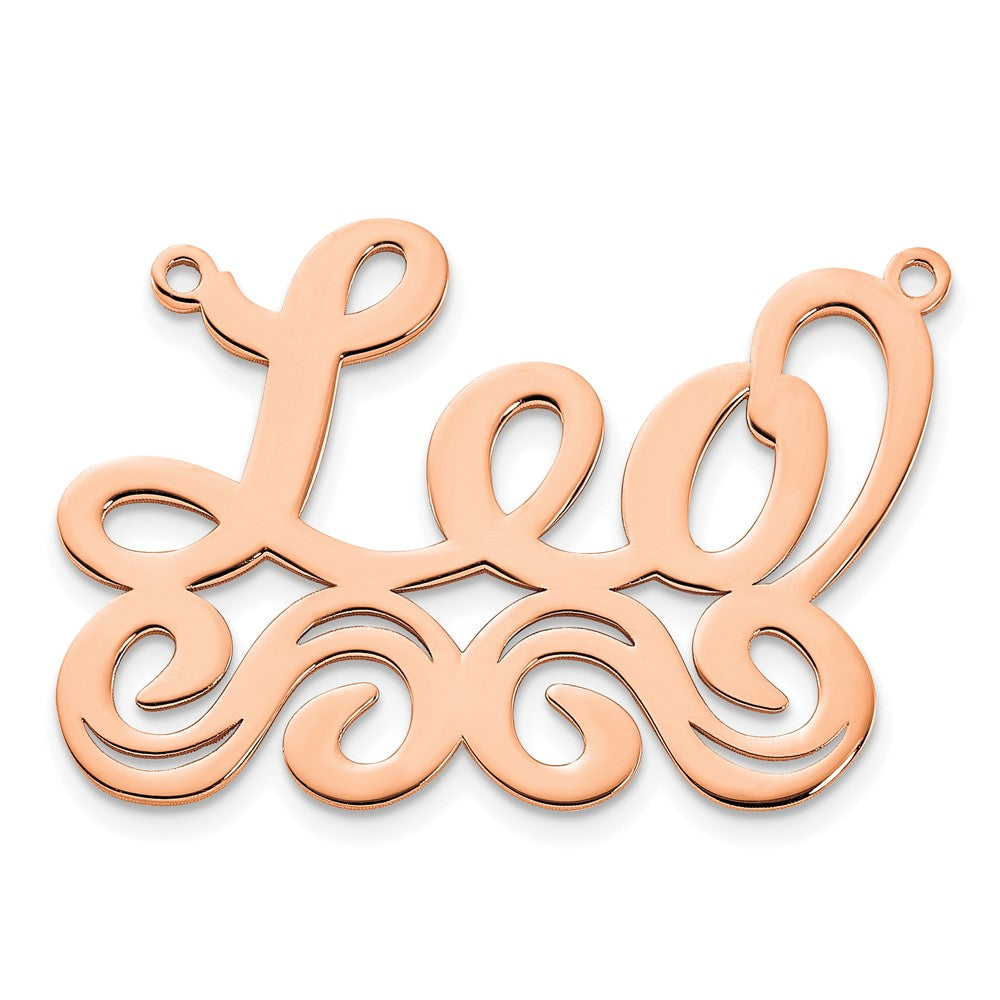 14K Roségold Mittel Poliert Name Platte