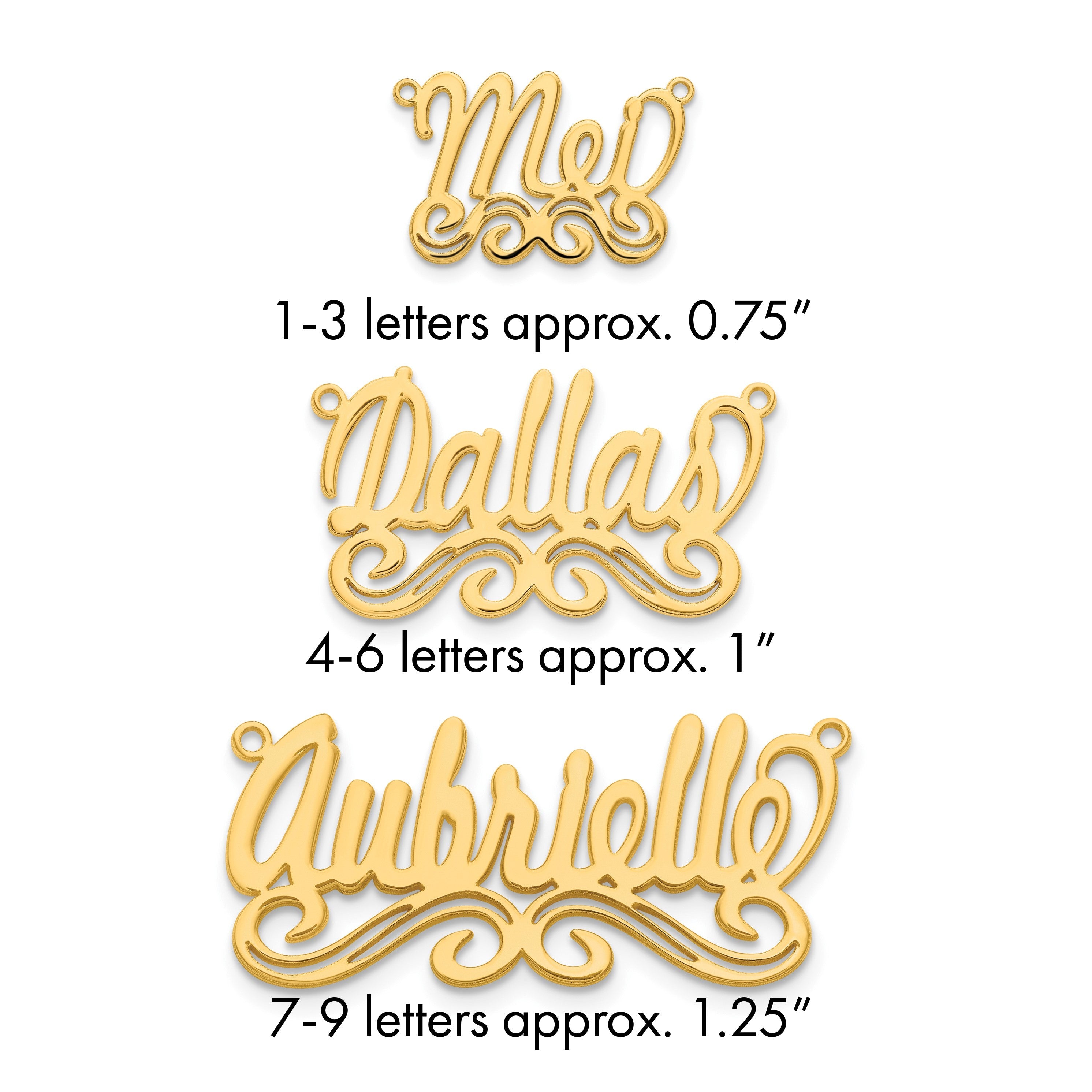 Vergoldet Sterlingsilber /gold Klein Poliert Name Platte