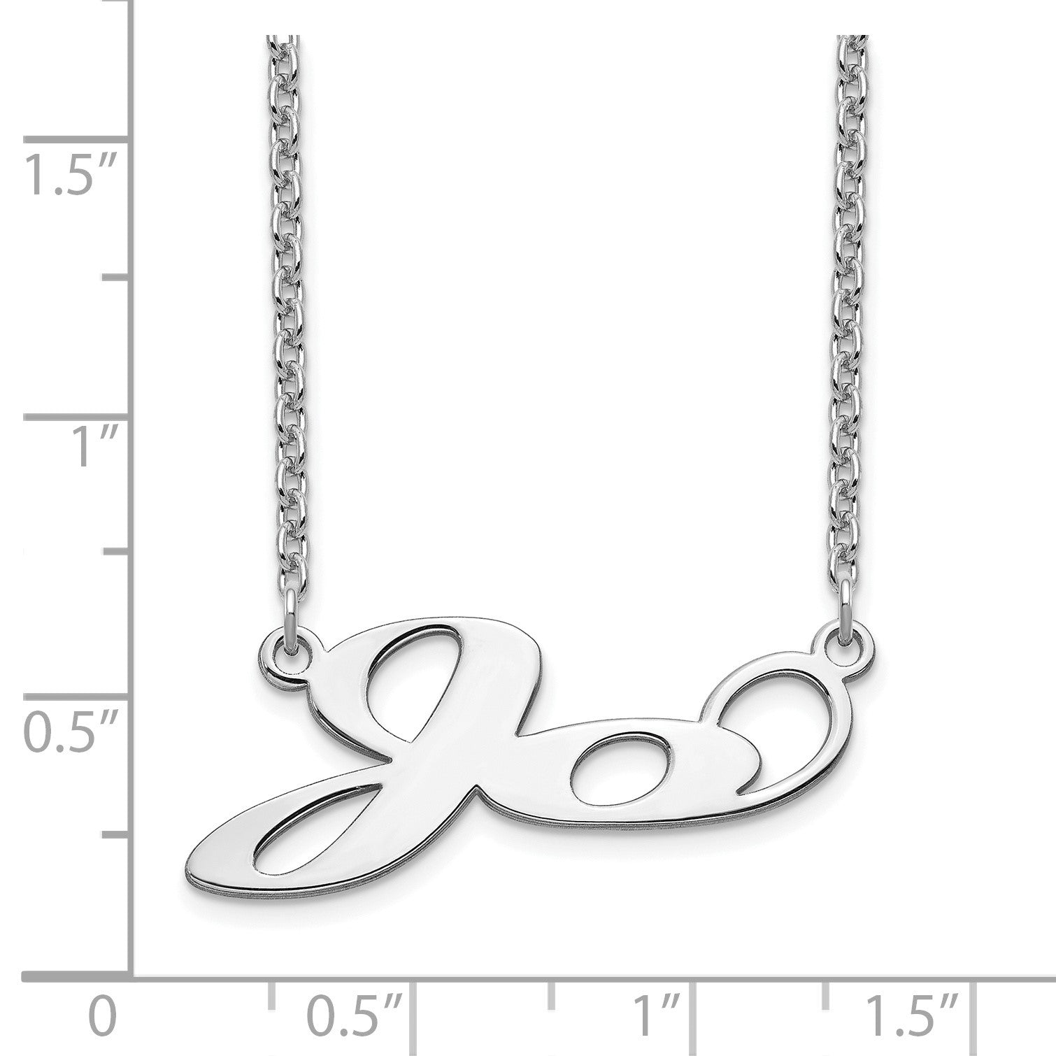 14K Weißgold Name Platte