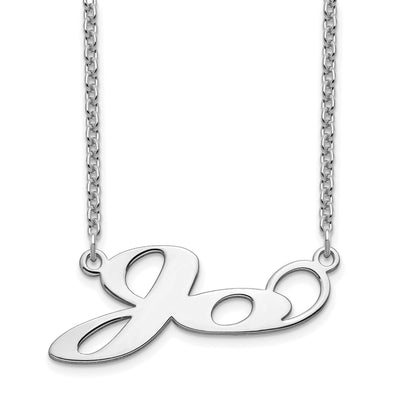 14K Weißgold Name Platte