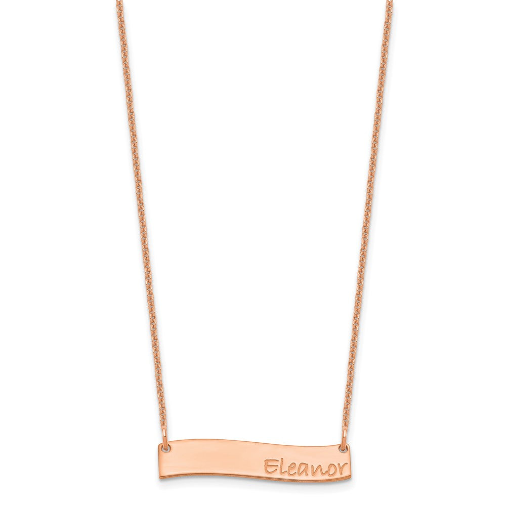 14K Roségold Klein Bradley Hand Gebogen Stab Halskette