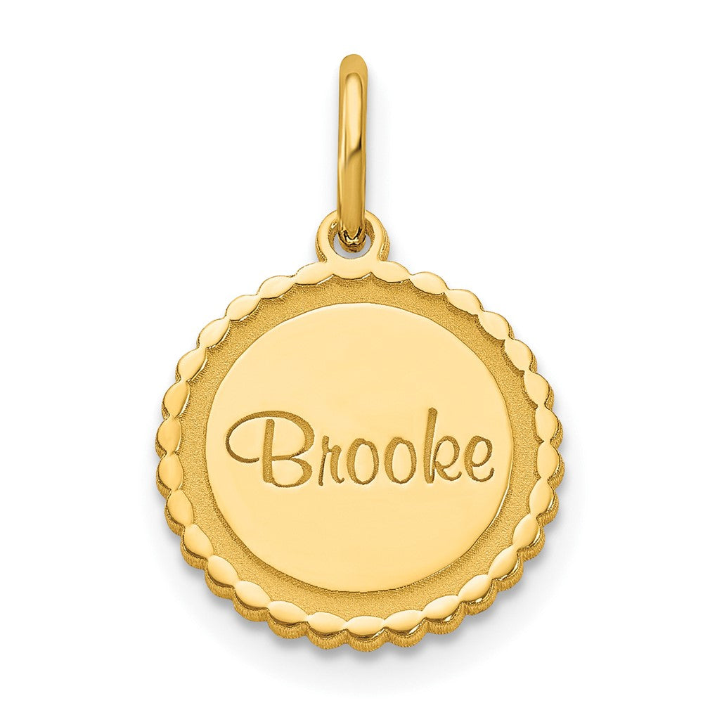 Vergoldet Sterlingsilber /gold Gewellt Plättchen mit Name Charm