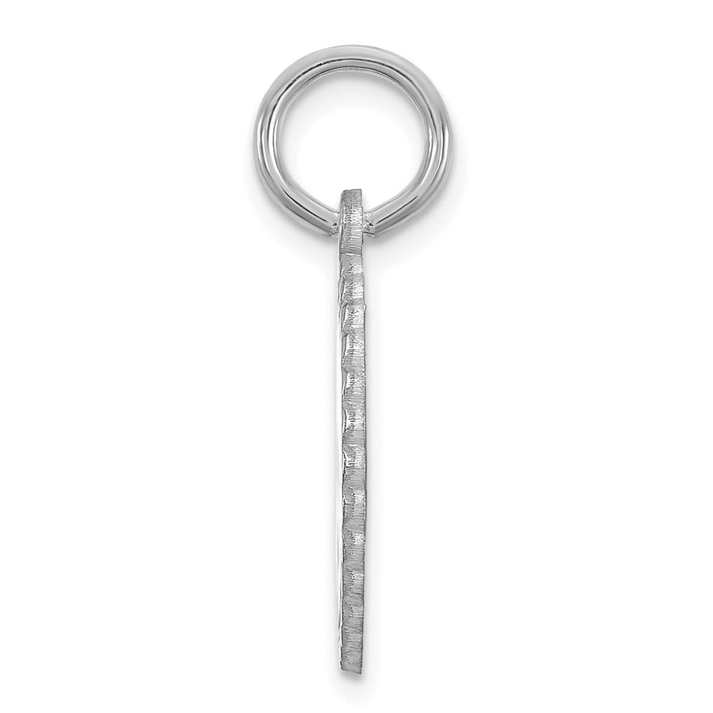 Sterlingsilber Silber/rhodiniert Gewellt Plättchen mit Name Charm
