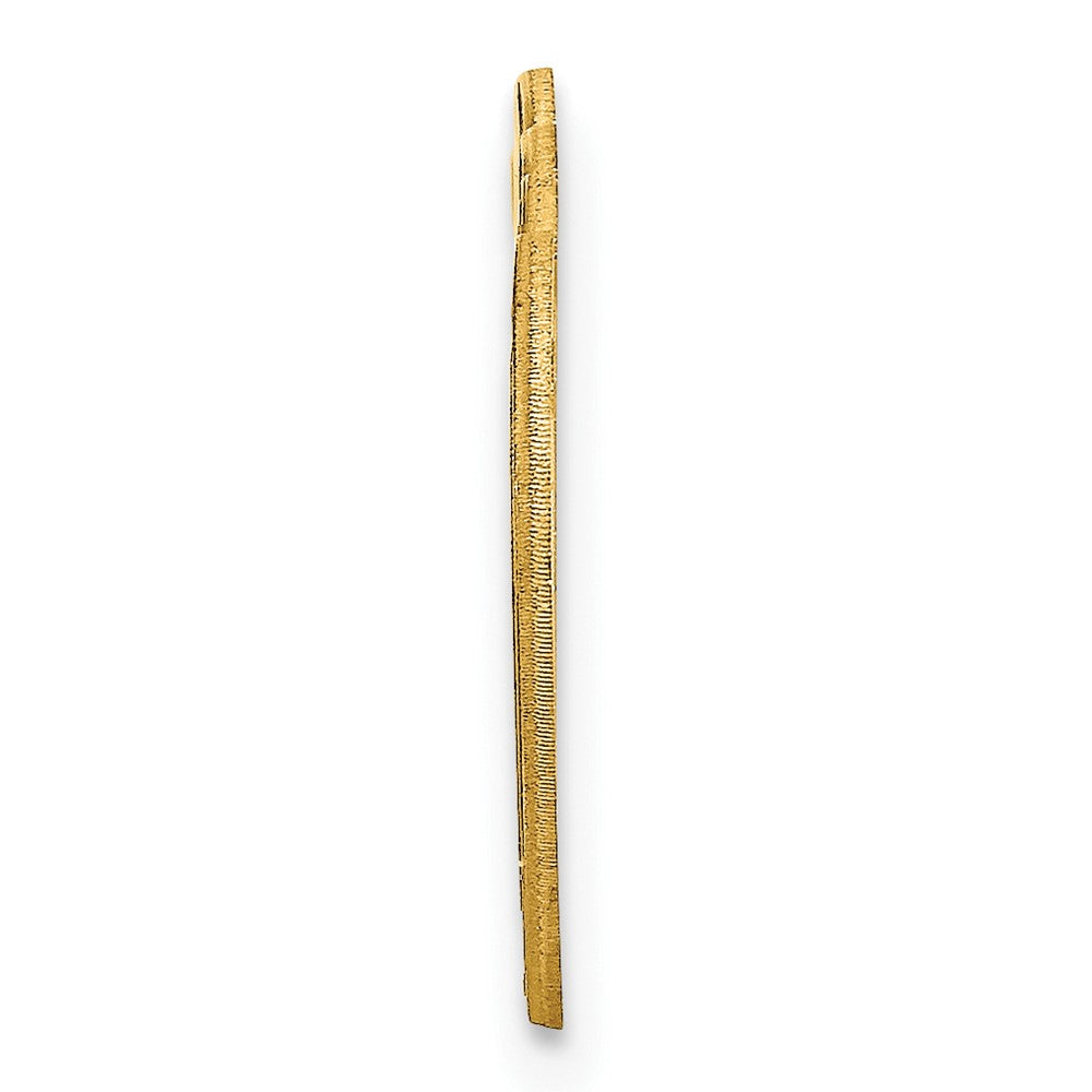 14K Gelbgold Doppelt Herz Name Platte