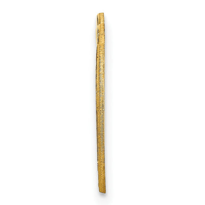 14K Gelbgold Doppelt Herz Name Platte