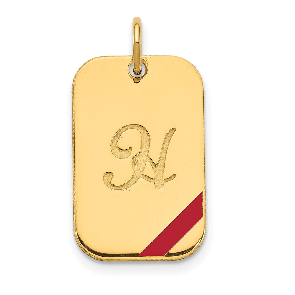 Vergoldet Sterlingsilber /gold Erkennungsmarke Emailliert Charm