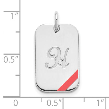 Sterlingsilber Silber/rhodiniert Erkennungsmarke Emailliert Charm