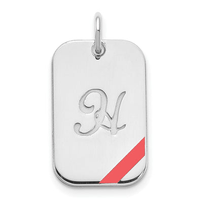 Sterlingsilber Silber/rhodiniert Erkennungsmarke Emailliert Charm